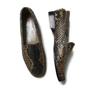 Joan and David snakeskin loafers . made in Italy